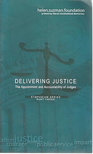 Image du vendeur pour Delivering Justice - The appointment and accountability of judges mis en vente par Snookerybooks