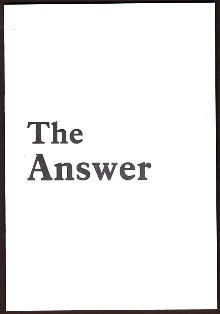 THE ANSWER BY JAMES FINBARR - Occult Books Occultism Magick Witch Witchcraft Goetia Grimoire Whit...