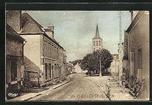 Carte postale St-Genevieve-des-Bois, Le bas du Bourg