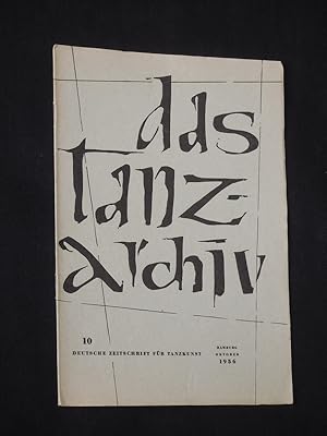 Das Tanzarchiv. Deutsche Zeitschrift für Tanzkunst. 4. Jahrgang, Heft 5, Oktober 1956