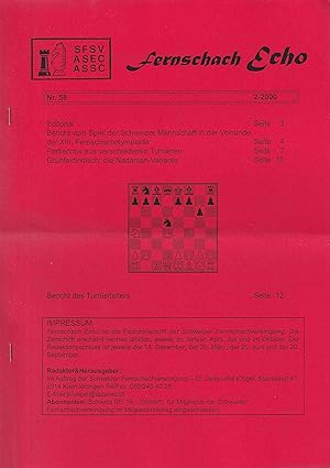 Fernschach Echo Nr.58 2-2000 (1 Heft)