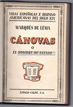 Seller image for Cnovas o el hombre de estado. for sale by Llibreria Antiquria Delstres