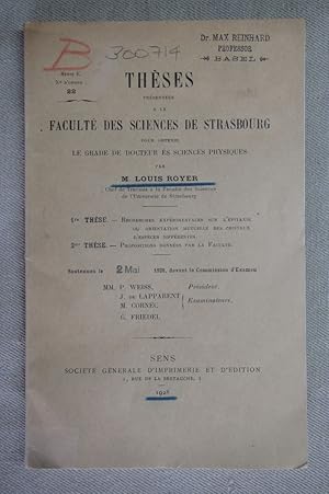 Recherches expérimentales sur l'épitaxie ou orientation mutuelle des cristaux d'espèces différent...