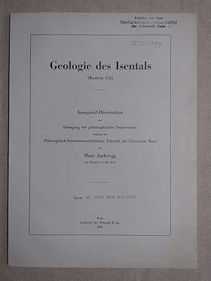 Geologie des Isentals. Separatabdruck Beiträge Geologische Karte der Schweiz, NF, 77. Lfg.