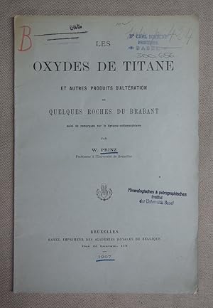 Immagine del venditore per Les oxydes de titane et autres produits d'altration. Extrait Bulletin de la Socit belge de Gologie etc. venduto da Antiquariat Hanfgarten