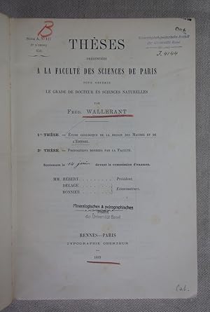 Etude géologique de la région des Maures et de l'Esterel. Thèse Faculté des Sciences de Paris.