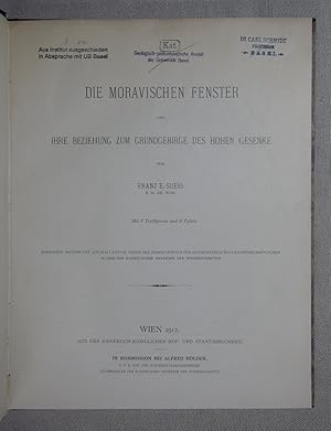 Die moravischen Fenster und ihre Beziehung zum Grundgebirge des Hohen Gesenke. Separat-Abdruck De...