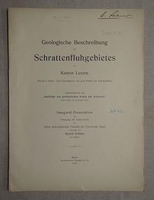 Geologische Beschreibung des Schrattenfluhgebietes im Kanton Luzern. Inaugural-Dissertation Unive...