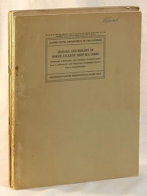 Bild des Verkufers fr Geology and Biology of North Atlantic Deep-Sea Cores Between Newfoundland and Ireland. Part 1. Lithology and Geologic Interpretations; Part 2. Foraminifera; Part 3. Diatomacae; Part 4: Ostracoda; Part 5: Mollusca; Part 6: Echinodermate; Part 7: Miscellaneous Fossils and Significance of Faunal Distribution; Part 8: Organic Matter Content; Part 9: Selenium Content and Chemical Analysis. Geological Survey Professional Papers 196-A, B, C, D, E, F. (6 volumes) zum Verkauf von Eureka Books