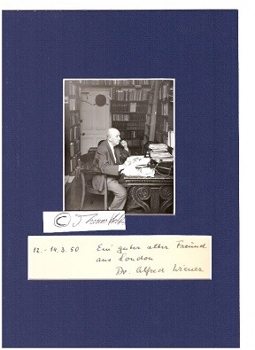 Bild des Verkufers fr ALFRED WIENER (18885-1964) Dr., jdisch-deutscher Publizist, 1933 emigriert, Grnder der Wiener Library und deren langjhriger Direktor zum Verkauf von Herbst-Auktionen
