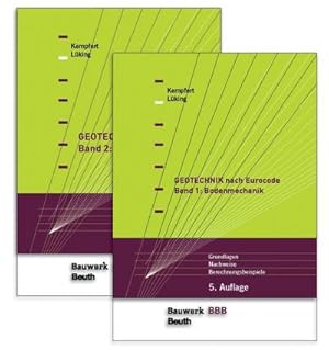 Bild des Verkufers fr Paket Geotechnik nach Eurocode. 2 Bnde : Band 1: Bodenmechanik + Band 2: Grundbau Bauwerk-Basis-Bibliothek zum Verkauf von AHA-BUCH GmbH