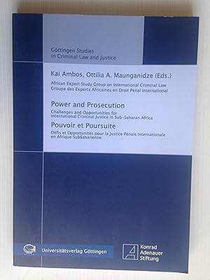 Seller image for Power and Prosecution, Gttingen Studies in Criminal Law and Justice for sale by Stadion Books