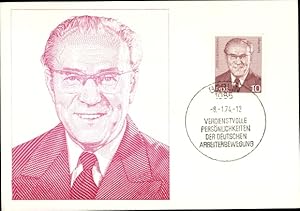 Maximum Ansichtskarte / Postkarte Politiker Otto Grotewohl, Ministerpräsident der DDR, Verdienstv...