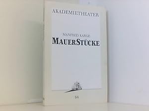 Immagine del venditore per MauerStcke. [Stckabdruck]. venduto da Book Broker