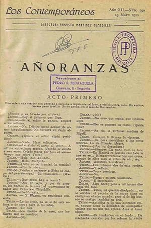 Immagine del venditore per AORANZAS * EL LTIMO PECADO * UN SEOR DE FRAC * EL INTRUSO * EL MINISTRO GIROFLAN * AMAR HASTA LA MUERTE * EL PATIO DE MONIPODIO * PARIS! * SANGRE Y ARENA * AGAPITO SE DIVIERTE * EL PRECEPTOR * EL HIJO DE LA CAROLINA * LA CHARRA * GRANO DE MOSTAZA * DE LO VIVO A LO PINTADO * YO QUIERO TENER UN HIJO * EL TO PACO * LA TIERRA DE PROMISIN * EL INTRPRETE DE HAMLET * MANOS BLANCAS * EL NIO DE ORO * LOS TELLOS DE MENESES * LA SECA * LA HERENCIA DE GIL * LA ILUSTRE FREGONA. (Total 26 obras encuadernadas juntas) venduto da Librera Torren de Rueda