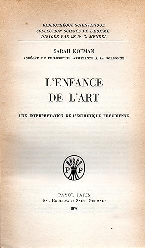 L'ENFANCE DE L'ART