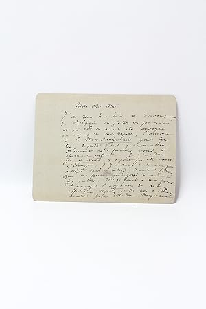 Carte-lettre autographe signée au peintre William Bouguereau à propos du Salon : "nous ne faision...