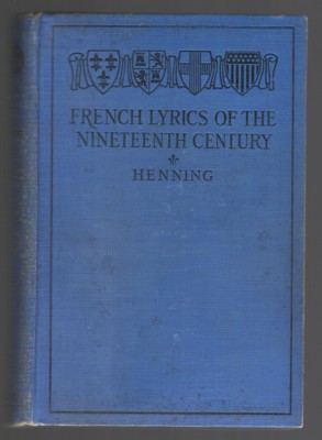 Seller image for Representative French Lyrics of the Nineteenth Century for sale by Reflection Publications