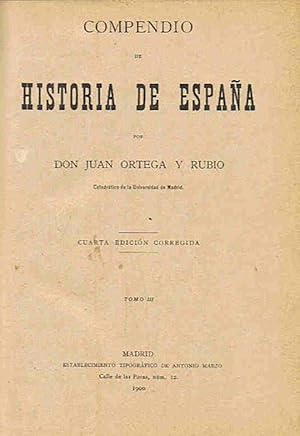 Imagen del vendedor de COMPENDIO DE HISTORIA DE ESPAA. Tomo III (de 3) a la venta por Librera Torren de Rueda