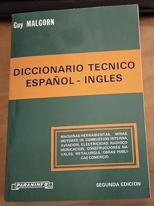 Seller image for DICCIONARIO TCNICO ESPAOL- INGLS for sale by El libro que vuela