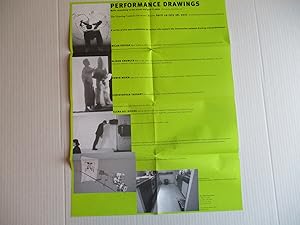 Imagen del vendedor de Performance Drawings The Drawing Center 2001 Poster with Milan Grygar, Alison Knowles, Erwin Wurm, Christopher Taggart, Elena Del Rivero a la venta por ANARTIST