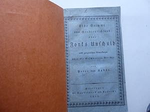 Bild des Verkufers fr Erste Stimme aus Nordteutschland ber Fonks Unschuld nebst gelegentlichen Bemerkungen ber die Geschwornen- Gerichte. (Sowie:) Bericht des Untersuchungs- Richters des knigl. Kreisgerichtes von Trier an die Berathschlagungs- Kammer (zwei Teile in einem Band). zum Verkauf von Antiquariat Heinzelmnnchen