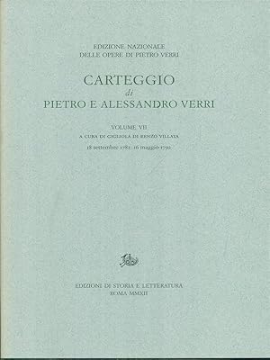 Imagen del vendedor de Carteggio vol. VII a la venta por Miliardi di Parole