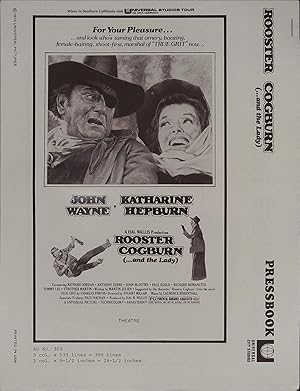 Seller image for Rooster Cogburn Pressbook 1975 John Wayne, Katharine Hepburn for sale by AcornBooksNH