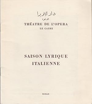 Programmheft Giuseppe Verdi LA TRAVIATA SAISON LYRIQUE ITALIENNE MCMLIV ( 1954 )