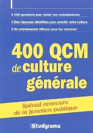 Image du vendeur pour 400 QCM de culture g?n?rale - Marie Berchoud mis en vente par Book Hmisphres