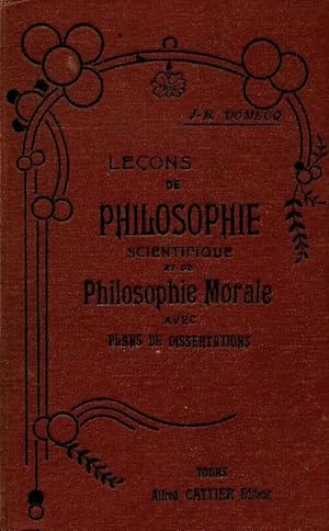 Seller image for Le?ons de philosophie scientifique et de philosophie morale - J.-B Domecq for sale by Book Hmisphres