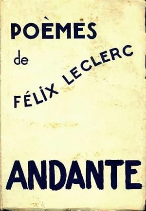 Seller image for Andante - F?lix Leclerc for sale by Book Hmisphres