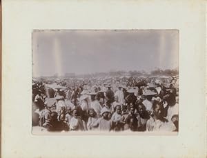 Foto China, ca 1901, Boxeraufstand, Chinesische Menschenmenge