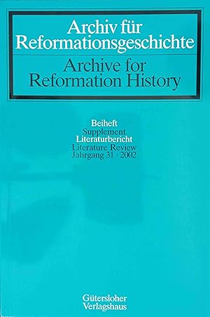 Bild des Verkufers fr Archiv fr Reformationsgeschichte - Beiheft - Literaturbericht zum Verkauf von Logo Books Buch-Antiquariat