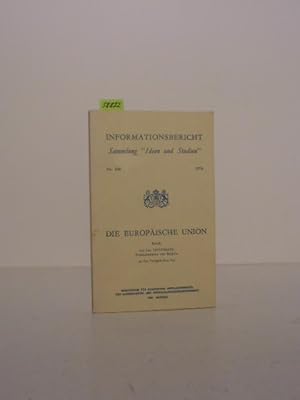 Image du vendeur pour Die Europische Union. Bericht von Leo Tindemans, Premierminister von Belgien an den Europischen Rat. mis en vente par Kunstantiquariat Rolf Brehmer