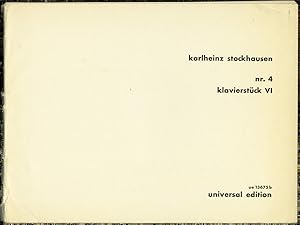 Bild des Verkufers fr Klavierstck VI Nr. 4. Kompositionsauftrag der Stadt Darmstadt zum Verkauf von J & J LUBRANO MUSIC ANTIQUARIANS LLC