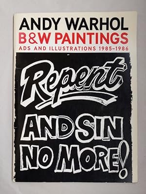 Imagen del vendedor de Andy Warhol: B+W (Black and White) Paintings Ad and Illustrations 1985-1986. a la venta por Wissenschaftl. Antiquariat Th. Haker e.K