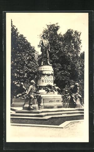 Bild des Verkufers fr Ansichtskarte Steyr, Werndldenkmal im Sonnenschein zum Verkauf von Bartko-Reher