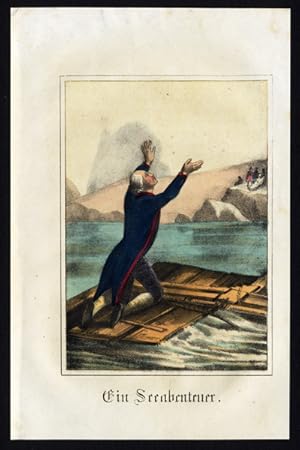 Antique Print-SEA ADVENTURE-SHIPWRECK-ST THOMAS-Fritsche-1850