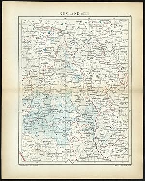 Antique Map-RUSSIA-WEST-MINSK-MOHILEV-Jacob Kuyper-1880