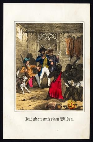 Antique Print-JOHN JAMES AUDUBON-INDIANS-NORTH AMERICA-USA-Fritsche-1850