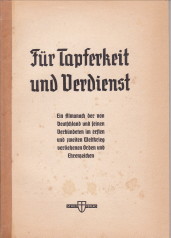 Für Tapferkeit und Verdienst. Ein Almanach der von Deutschland und seinen Verbündeten im ersten u...