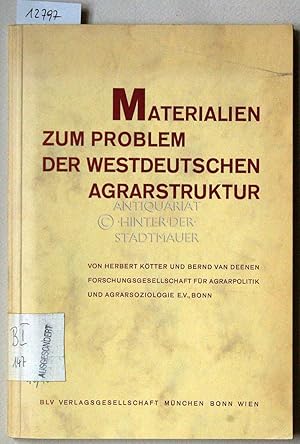 Immagine del venditore per Materialien zum Problem der westdeutschen Agrarstruktur. venduto da Antiquariat hinter der Stadtmauer