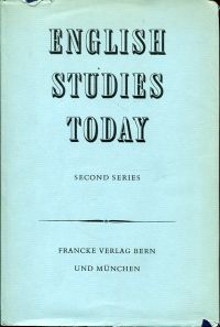 Imagen del vendedor de English Studies Today. Second Series. a la venta por Bcher Eule