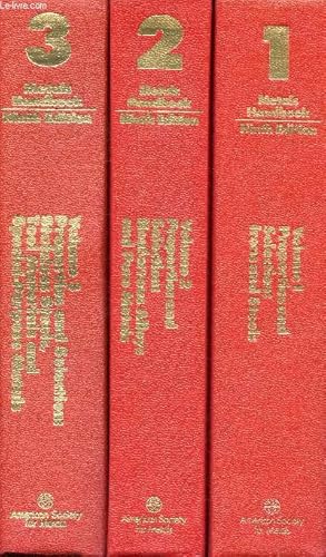 Immagine del venditore per Metals handbook ninth edition 3 volumes Volume 1 Properties and selections irons and steels, Volume 2: Properties and selections Nonferrous alloys and pure metals, Volume 3: Properties and selections stainless steels, tool materials and speciel purpose me venduto da Le-Livre