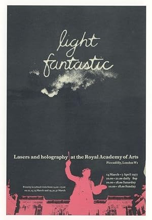 Bild des Verkufers fr Laser Light & Holography Show 1977 London Exhibition Advertising Postcard zum Verkauf von Postcard Finder