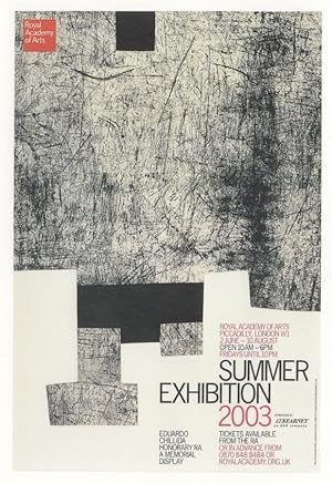 Eduardo Chillida Zubi Aundi London 2003 Painting Exhibition Postcard