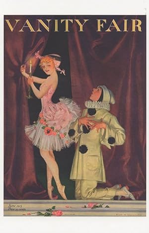 Seller image for Circus Pierrot Clown WW1 Marriage Proposal Art Deco Painting Postcard for sale by Postcard Finder