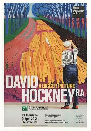 Immagine del venditore per David Hockney A Bigger Picture 2012 Painting Exhibition Advertising Postcard venduto da Postcard Finder