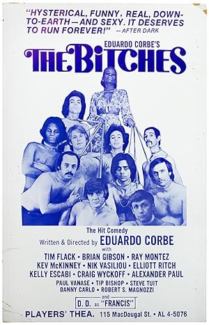 BITCHES, THE (1972) Window card theatre poster